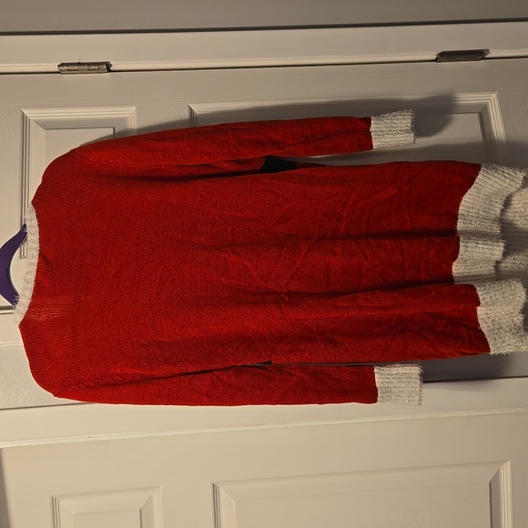 Ashley Stewart Red and White Festive Midi Dress - Picture 5 of 9